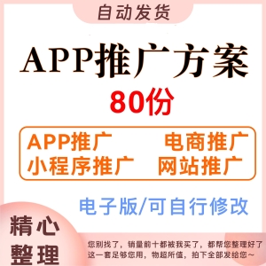 app小程序市场推广方案电商网络平台运营策划营销范本资料