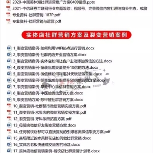 社群运营管理全套方案成品模板素材社群营销裂变规划步骤裂变增长